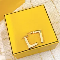 2022 Luxury Gold Earrings For Women Designer Hoop Earring Ear Studs Pendants Womens Jewelry Fashion Letter f Earring Wedding Gift 230m