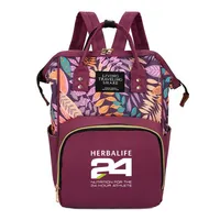 Herbalife Nutrition Fashion Simplicity Travel Sport Hiking Bag Multi Functional Large Capacity Canvas Backpack Printed version2640