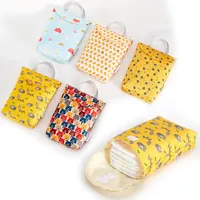 Diaper Bags Multifunctional Baby Diaper Caddy Organizer Reusable Waterproof Fashion Prints WetDry Bag Mummy Storage Bag Travel Nappy Bag 230322