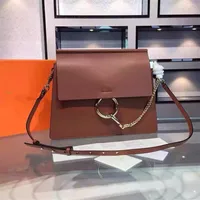 2022 Women Lady Famous Brand Clasp Chain Outdoor Bag Flap Cowskin Faye Shoulder Bag Suede Genuine Leather Messenger Bags Handbag272E