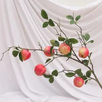 Decorative Flowers Artificial Foam Fruit Persimmon Branches Fake Mango Apple Branch Plants For Wedding Decor Home Garden Layout