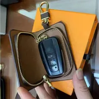 Fashion Keychain Buckle Bag Car Keychains Handmade Leather Men Women key chain Bags Pendant Accessories2383