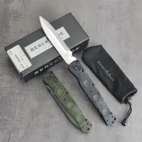 Benchmade BM391 AXIS Folding Tactical Knife CNC Finish D2 Steel High Hardness Sharp Blade Nylon Fiber Handle Gift Box Camping Hunt232j