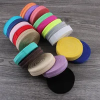 50yards lot 5 8 15mm 20colors Shiny Solid Fold Over Elastic Ribbon FOE for Kids Girls Elastic Headbands Hair Ties Hairbow 257W