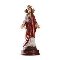 statue Crafts 13 cm Tall Resin Catholic Religious Sacred Heart of Jesus Statues figurine craft supplies Beautiful and high quality3099