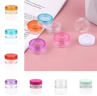 Multicolour Packaging Bottles Wax Container Food Grade Plastic Boxs 3g 5g Round Bottom Small Sample Bottle Cosmetic Packaging Box Bottle ZC131