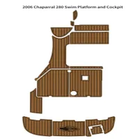 2006 Chaparral 280 Plataforma de natación Barco Barco Eva Eva Foam Teak Deck Pish Mat Auto respaldo Ahesive Seadek Gatorstep Style Floor