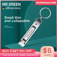 Nail Manicure Set MR.GREEN Collapsible Clippers Small And Thin Portable Travel Scissor Stainless Steel Cutter Tools Files 230322