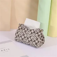 luxury designer Tissue Boxes high quality home Napkin el leather car pumping box237Y