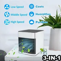 Mini USB Portable Air Cooler Fan Air Conditioner 7 Colors Light Desktop Air Cooling Fan Humidifier Purifier For Office Bedroom310w