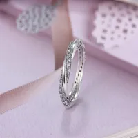 whole new Fine jewelry 925 Silver Rings with Women Wedding & Party Clear Fashion Rings CZ Bow Ring Fit Pandora woman ring293m