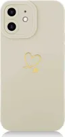 Cell case iphone 12 6.1 Silicone heart ladies case design full protection lens silky touch full body cover with soft scratchZJEY