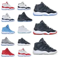 11S Kids Shoes Designer Cherry 11 Basketball Sneakers Boys Cool Gray Bred Legend Blue Gamma Blue Grey Gray Blue Trainers Baby Kid Youth Size: 25-35