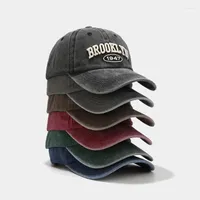 Ball Caps BROOKLYN Embroidery Women Men Baseball Cap Adjustable Boys Girls Washed 2023 Outdoor Sunscreen Unisex Hat