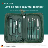 Nail Manicure Set High-Quality Professional Cutter Tools Pedicure s Clipper Stainless Steel Travel Case Kit 230322