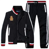 866 Men's Tracksuits Horse Embroidered Polo Jacket pants Jogging Suits Man Sportswear