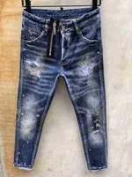 jeans D2 Mens Jeans Denim Jean Black Ripped Pants Pour Hommes Men S Italy Fashion Biker Motorcycle Rock Revival Jeans High QDB bAv