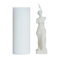 Art Body Candle Mold Female Candle Silicone Mold Fragrance Human Shaped Goddess Candle Making Wax Plaster Mould Handmade2681