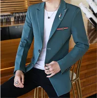 Men's Suits Blazers High quality British style casual fashion business job interview shopping travel wedding party dress men's slim suit jacket 230322