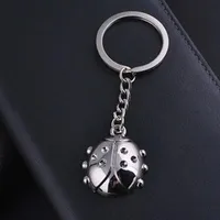 10pcs Chaveiro Fashion Casual Animal Ladybug Keychains Alloy Charm Keyring Keyfobs Creative Metal Car Key Holder Jewelry Gift261T