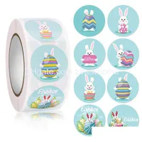 Gift Wrap Happy Easter Egg Kids Sticker For Packing Card Envelope Package Sealing Diy Labels Drop Delivery Home Garden Festive Party Dhcra