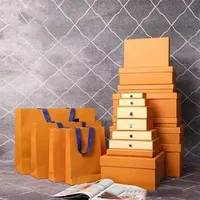 Orange Gift Box Drawstring v Boxes Cloth Bags Display Fashion Belt Scarf Tote Bag Jewelry Necklace Bracelet Earring Keychain Penda311s