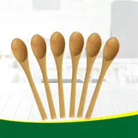 Creative Office Using Long Coffee Trip Bee Shape Bamboo Spoon 13 5cm Chinese Type Soup Spoon294C