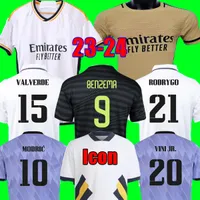 Benzema vini jr iconen voetbal jerseys 22 23 24 voetbalhirt Rodrygo Asensio Modric Kroos Valverde Real Madrids Camiseta Men Kids Kit 2022 2023 2024 Uniformen
