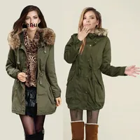 Women's Trench Coats Women Coat Winter Fashion Faux Fur Hooded Jacket Female Long Sleeve Warm Parkas Velvet Thicken Clothing