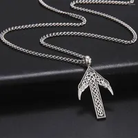 Chains My Shape Retro Alloy Metal Eagle Animal Pendants Vintage Celtic Knot Necklace For Men Boys Link Chain Punk Jewelry Gifts Male