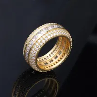 Men Diamond Rings engagement wedding rings mens iced out ring gold silver love Ring Jewelry man fashion accessories NEW302d