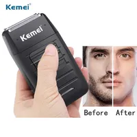 Kemei Men Electric Shaver Rechargeable Razor Beard Hair Clipper Trimmer Shaving Machine X0625187j