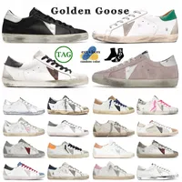 Luxurys Designer schoenen vrouwen mannen Golden Goose Sneakers Black White Pink Golden Goose. Stop nooit met dromen Super Star Superstar Dirty Plate-Forme Trainers Big Size 12