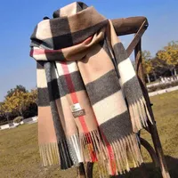 2021 New Scarf Autumn and Winter English Style Cashmere Thorn Wool Plaid Scarf Thickened Comfortable Warm Shawl2537
