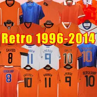 Van Basten Retro Soccer Jerseys Holland Football Shirts Bergkamp Gullit Rijkaard Davids Pays-Bas 08 10 96 97 1997 1998 2000 2002 2010 2014 Home Away 2008 2010 1996