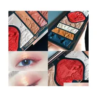 Eye Shadow Chinese Ancient Style Luxurious Nudeglitter Eyeshadow Matte Shimmer Palette Long Lasting Mineralpowder Cosmetics Makeup D Dhmdd