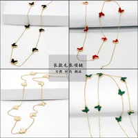 Pendant Necklaces Strands Strings CDD Clover Necklace female 2021 butterfly medium long sweater chain factory