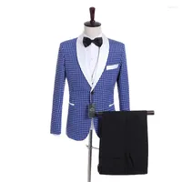Men's Suits Custom Made Groomsmen Shawl Lapel Groom Tuxedos Side Vent Men Wedding Man Blazer ( Jacket Pants Bow Tie Vest ) C152