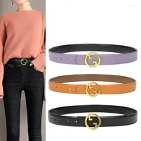 Belts Women's Belt Fashion Casual Simple All-Match Jeans Accessories Gothic Retro Slim Waist Leather Waistband 2023