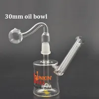 Cheapest 14mm Joint Hookahs Glass Bong Oil Burner Pipes Dunkin Cup Dabs American Runs on Dabs Heady Matrix Perc Dab Rigs Small Bubbler Beaker Bong with Banger Nail