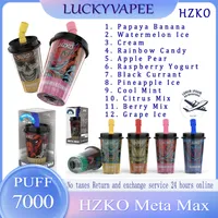 Original Hzko meta max 7000 Puffs E Zigaretten Einweg -Pod -Gerät 15 ml Kapazität 600 mAh wiederaufladbar Vape Typ C 1