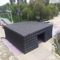 Новое Arriver Black 8x8x3 8m Black Cube палатка надувные надувные кубические шатк -квадратные площадки Party Cinema Mustervized232d