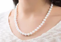 Chains Nature Stone Whitejade Necklaces White Yoga Woman Necklace Long Round Beads Mala Knotted