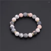 Strand Charm Peachy 10mm Natural Stone Bead Bracelets Bangle For Men&Women Fashion Jewelry Trendy Creative DIY Bracelet 2023