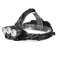 250000LM 5X T6 LED Headlamp USB Rechargeable Head Light Torch Lamp 5 Modes New Arrival Head Lighting Outdoor Lamp2096
