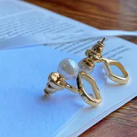 2023 New Designer Earrings Ear Stud Brand Designers 18K Gold Plated Geometry Double Letters Earring Classical Women Wedding Party Jewerlry