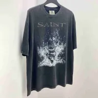 Men's T-shirts Star Style Small Fashion Saint Michael Dark Limited High Street Old Wash T-shirt4867