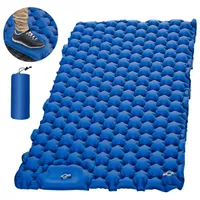 Outdoor Pads Double Camping Sleeping Mat Self Inflatable Outdoor Wide Sleeping Pad Nylon TUP Protable Air Mattress Bed Hiking 230321