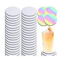 Mats Pads Round Sublimation Blank Coaster Car Drink Cup Holder Coasters Heat Transfer Pressed Drop Delivery Home Garden Kitchen Di Dh7Rq
