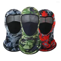 Berets Tactical Camouflage Balaclava Mesh Full Face Mask Military Hat Hunting Bicycle Cycling Army Multicam Bandana Neck Gaiter